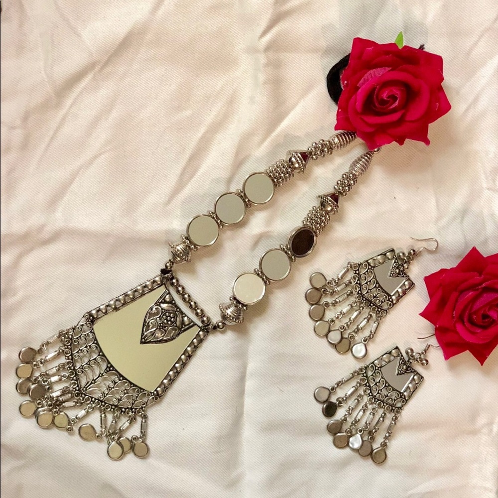 Bohemian Necklace and Earrings